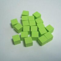 10mm Green Wooden Cube Tokens (100 Pack)
