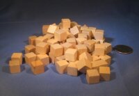 10mm Natural Wooden Cube Tokens (100 Pack)