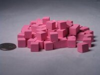 10mm Pink Wooden Cube Tokens (100 Pack)