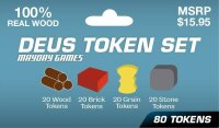 Deus Token Set Wooden Tokens (80)
