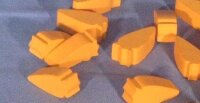 Wooden Carrot Veggie Token Set of 10