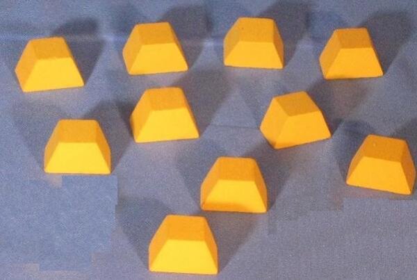 Wooden Gold Token Set of 10