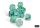 Chessex Borealis 16mm d6 Kelp/light green Luminary Dice Block (12)