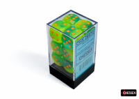 Chessex Gemini 16mm d6 Plasma Green-Teal/orange Luminary...