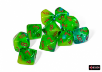 Chessex Gemini Ten d10 Sets - Plasma Green-Teal/orange...