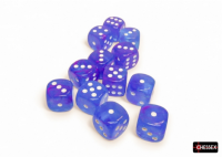 Chessex Nebula 16mm d6 Aura white Luminary Dice Block (12)