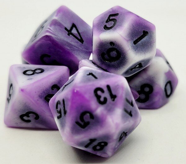 Würfelset Antique: Ancient Purple Rock (7)