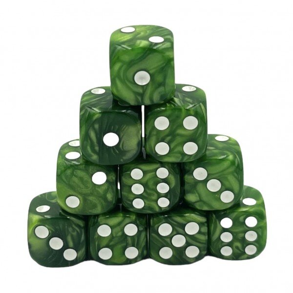 Würfelset D6 Pearl: Green (12)