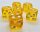 Würfelset D6 Transparent: Yellow (12)