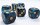 Würfelset D6 Two Toned: Blue/Black+Gold (12)