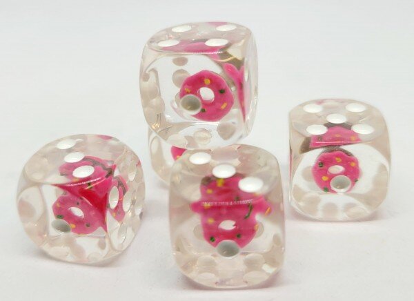 Würfelset D6: Donut Pink (12)