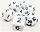 Würfelset Opaque: White/Black  (7)