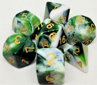 Würfelset Racing: Green/White (7)
