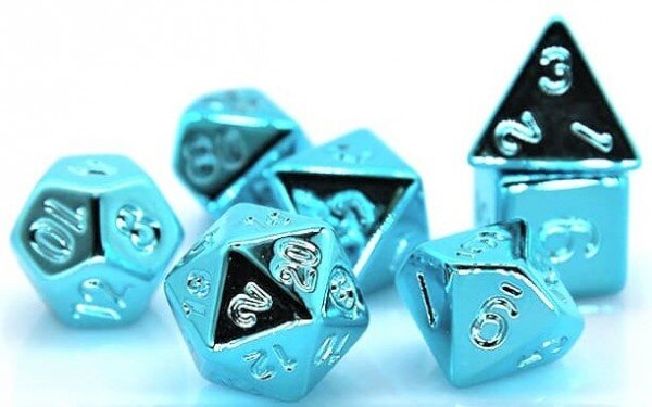 Würfelset Shiny: Blue (7)