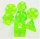 Würfelset Transparent: Lightgreen (7)