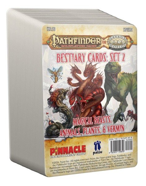 Savage Worlds: Pathfinder - Bestiary Cards Pack 2 Magical Beasts Animals Plants & Vermin (EN)