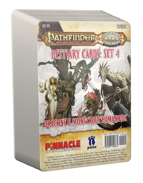 Savage Worlds: Pathfinder - Bestiary Cards Pack 4 Dragons & Monstrous Humanoids (EN)
