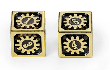 17mm Cogcraft Fidget 2D6 Set ChronoEngine Tarnished Gold