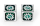 17mm Cogcraft Fidget 2D6 Set Time Machine Green and Silver