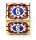 35mm Mythic Size Cogcraft Fidget D6 Casino Red Blue Silver and Gold