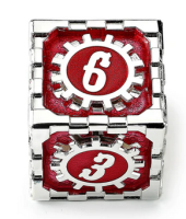 35mm Mythic Size Cogcraft Fidget D6 Vernmillion Red and...