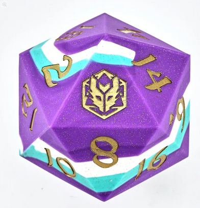 55mm Chonk Rubber Silicon D20 Celestial Gleam