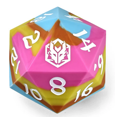 55mm Chonk Rubber Silicon D20 Radiant Whispers