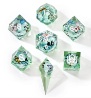 Sharp Edge Liquid Core RPG Dice Set Butterfly...