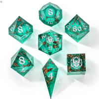 Sharp Edge Liquid Core RPG Dice Set Serene Sandstorm (7)