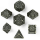 Solid Metal Cogcraft Polyhedral Dice Set ChronoEngine Tarnished Gold (7)