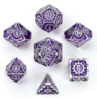 Solid Metal Cogcraft Polyhedral Dice Set Chrononaut...