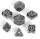 Solid Metal Cogcraft Polyhedral Dice Set Diesel Black and Silver (7)