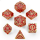 Solid Metal Cogcraft Polyhedral Dice Set Emberforge Red and Gold (7)
