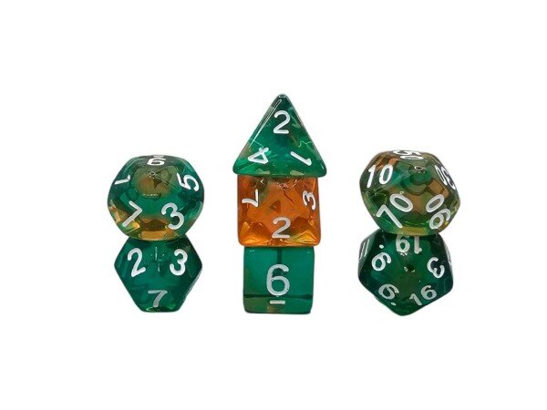 Würfelset Transparent: Mystic Moss (7)