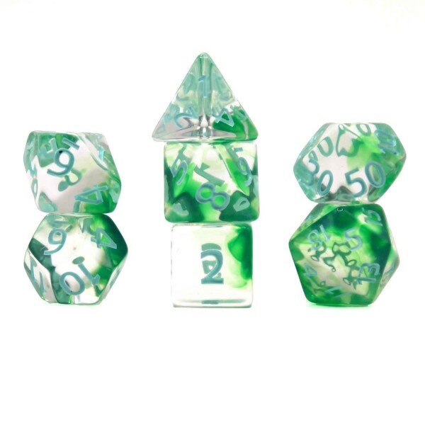 Würfelset Transparent: Nebula Bamboo (7)