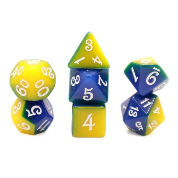 Würfelset Fable: Seven Dwarf (Gelb/Blau) (7)