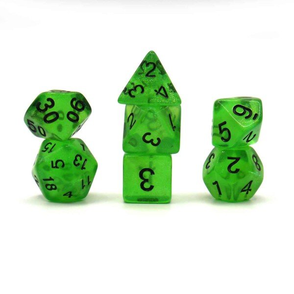 Würfelset Galaxy: Kiwi (Grün) (7)