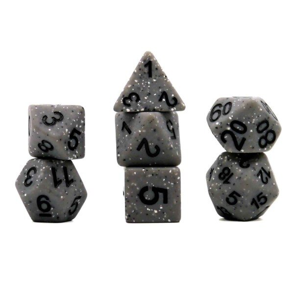 Würfelset Mehrfarbig: Granite Grey (7)