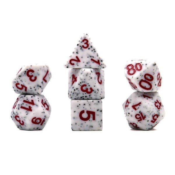 Würfelset Mehrfarbig: Granite White (7)