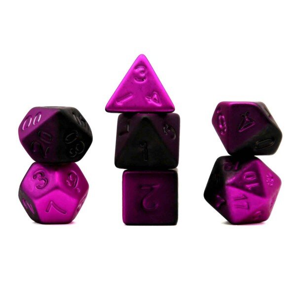 Würfelset Plated: Matt Purple (7)