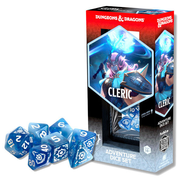D&D Adventure Dice: Cleric White & Blue (14)