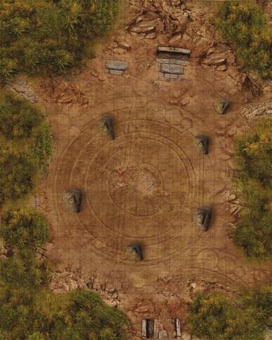 Savage Worlds: Weird Wars Rome - Map Druid Circle/Village Map (EN)