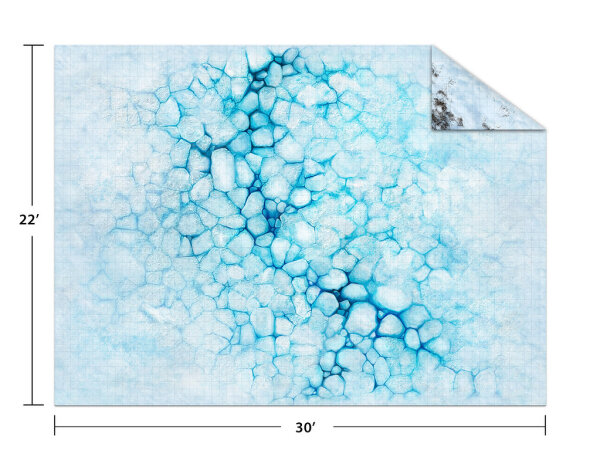 Monster Scenery: 22x30 Zoll Ice Floe/Frozen Tundra Adventure Mat