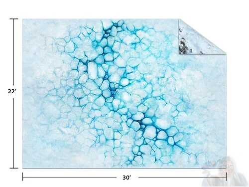 Monster Scenery: 22x30 Zoll Ice/Tundra Game Mat