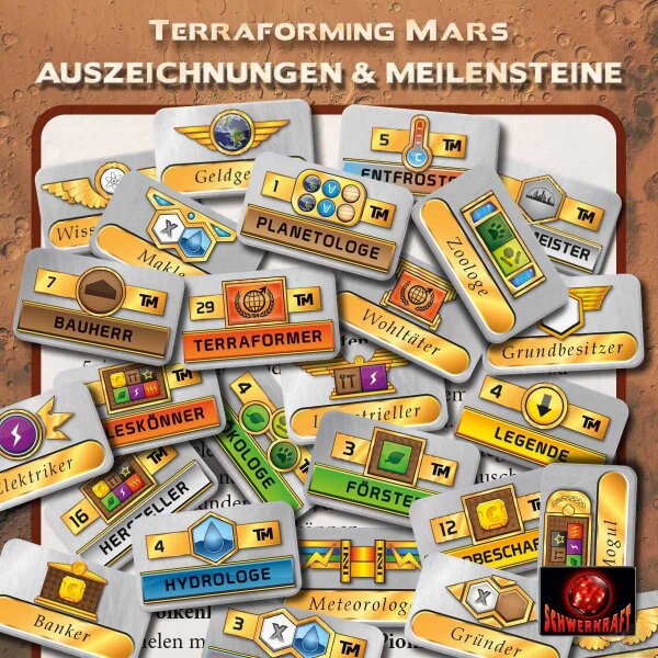 Terraforming Mars: Auszeichnungen & Meilensteine (DE)
