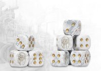 Conquest: City States - Logo on Light Grey Marbled Dice (24)