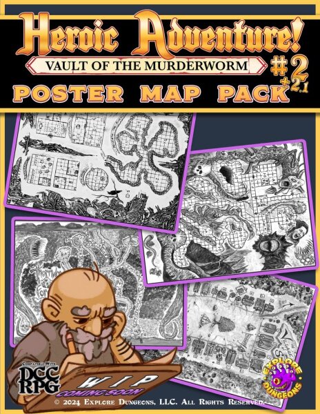 DCC Heroic Adventure! #2 Vault of the Murderworm Poster Map Pack (EN)