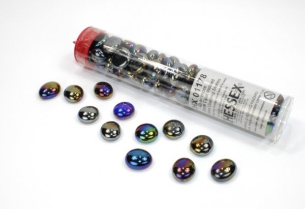 Chessex Black Opal Iridized Gaming Stones (40+)
