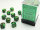 Chessex Dice Sets Gemini 4 12mm D6 Black Green/gold (36)