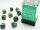 Chessex Dice Sets Gemini 5 12mm d6 Black-Grey/Green (36)